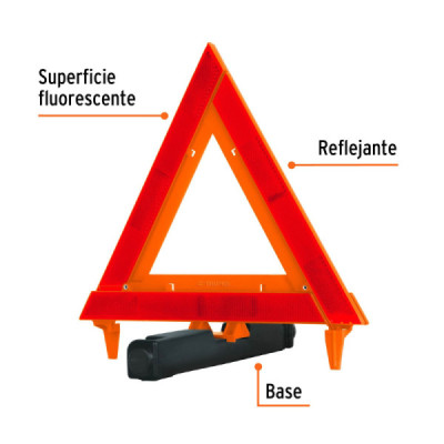 Triangulo Reflectivo De Seguridad 29 Cm Plegable En Abs Truper (TRISE-290)