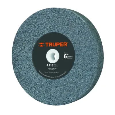 Piedra Abrasiva De 6" Para Esmeril, Grano 60, Espesor 1" Truper