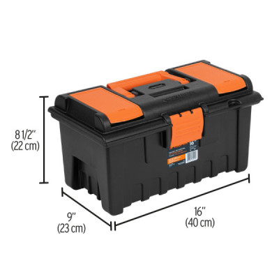 Caja De Herramientas De 23 Cm Con Charola Y Compartimientos Truper (CHA-16NC)