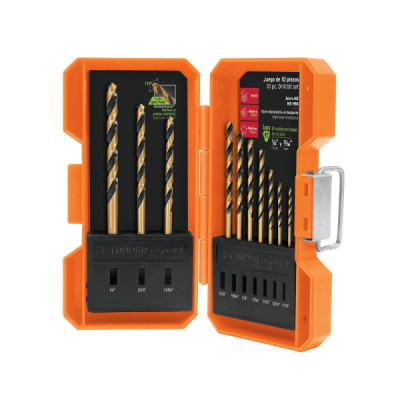 Juego De 10 Brocas Acero Rápido Para Metal Madera Y Plástico Truper (JBAV-10)