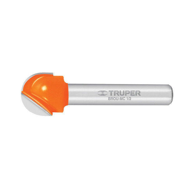 Fresa Media Caña, Diámetro 1/2", Largo Corte 9.5 Mm Truper (BROU-MC1/2)