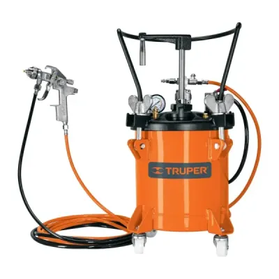 Tanque Para Pintura De 10 L, Incluye Mangueras Y Pistola Truper