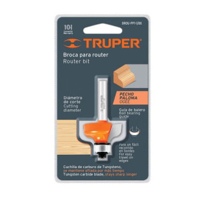 Fresa Pecho Paloma Con Balinera, Diámetro 1.1/8" Truper (BROU-PP1-1/8X)