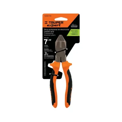 Alicate De Electricista Industrial De 7", Comfort Grip Truper
