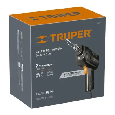 Cautín Tipo Pistola Para Soldar De 140 W, 2 Temperaturas Truper