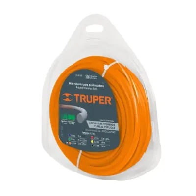 Hilo Redondo Para Guadañadora De 78 Metros, Diámetro 2.4 Mm Truper