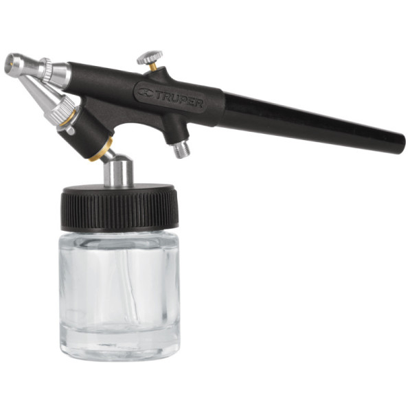 Pistola Aerógrafica De Succión 15-50 Psi, 15 Ml Con Estuche Truper (AERO-8)