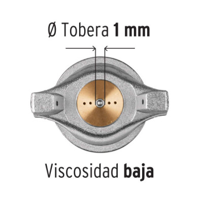 Pistola Para Pintar De Gravedad Lvmp 400 Ml, Boquilla 1 Mm Truper (PIPI-411)