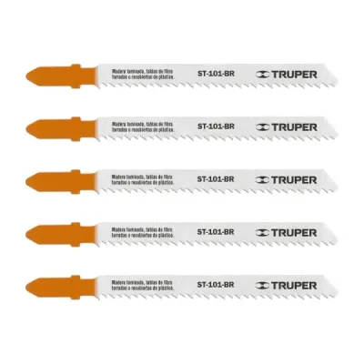 5 Seguetas Tipo T De 10 Cm, 10 Dpp, Corte Recto Y Fino Truper
