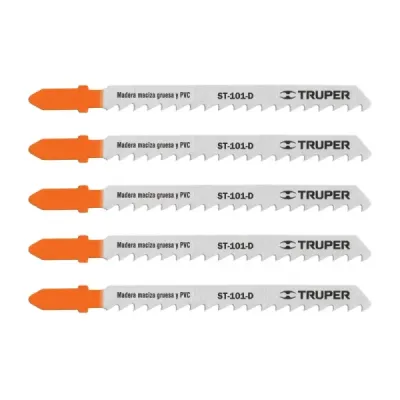 5 Seguetas Tipo T De 10 Cm, 6 Dpp, Corte Recto Y Grueso Truper