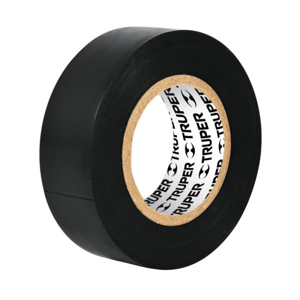 Cinta De Aislar Profesional De Pvc Negra De 18 M X 19 Mm Truper (M-33)