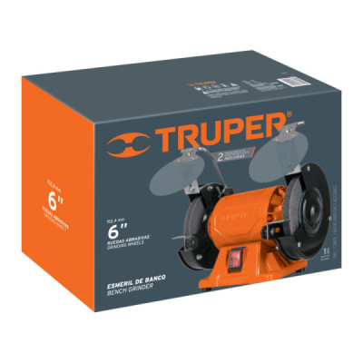Esmeril De Banco Profesional De 6", 370 W Con Accesorios Truper (EBA-6)