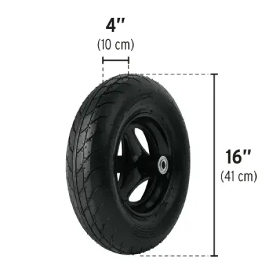 Carretilla Plástica 580 Kg Truper Con Rueda Neumática Lisa
