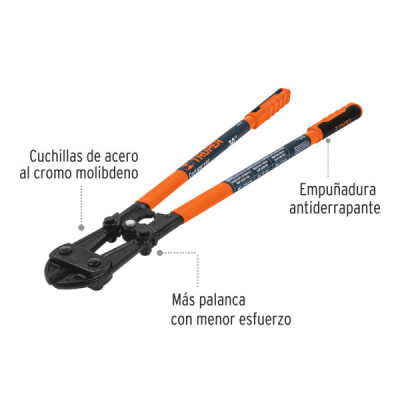 Cizalla Profesional Corta Pernos De 1/2", Largo De 76 Cm Truper (CP-30X)