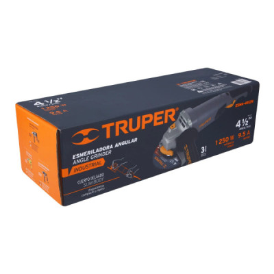 Pulidora Angular De 4.1/2" Industrial, 1.250 W, 11.000 Rpm Truper (ESMA-4512N)