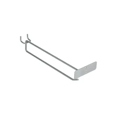Gancho Recto Panel Ranurado 23 Cm Truper Con Portaetiqueta
