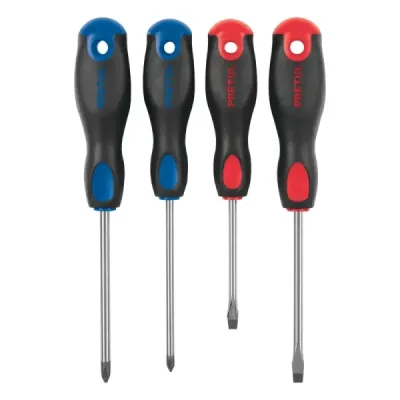 Juego De 4 Destornillares Comfort Grip Con Puntas Magnéticas Pretul