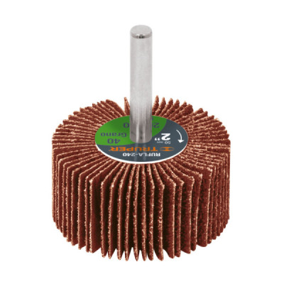 Rueda Flap De 2" Con Zanco De 1/4" Y Grano 40 Truper (RUFLA-240)