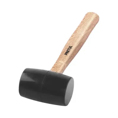 Mazo De Goma De 24 Oz Con Mango De Madera Pretul