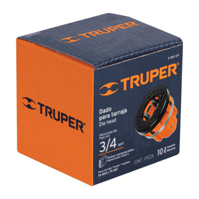 Dado Para Tarraja 3/4" Cuerda 14" Npt Y Cabezal De Acero Truper (D-850-3/4)