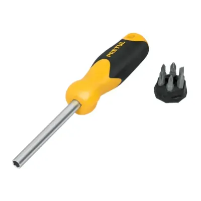 Juego De Puntas Con Destornillador Ratchet 7 Piezas Pretul