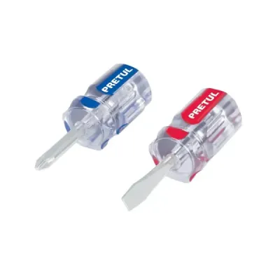 Juego De 2 Mini Destornillares De 1/4", Mango De Pvc Pretul