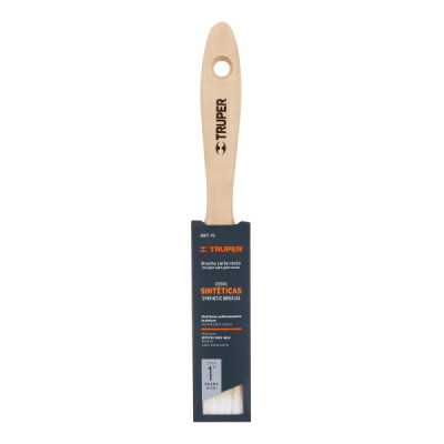 Brocha De 1" Con Cerdas Sintéticas Y Mango De Madera Truper (BRT-1S)