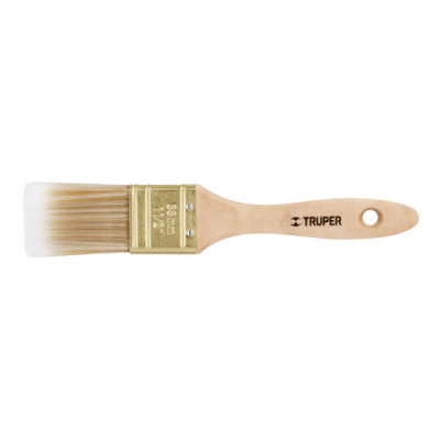 Brocha De 1.1/2" Con Cerdas Sintéticas Y Mango De Madera Truper (BRT-1-1/2S)
