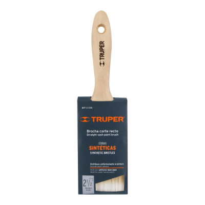 Brocha De 2.1/2" Con Cerdas Sintéticas Y Mango De Madera Truper (BRT-2-1/2S)