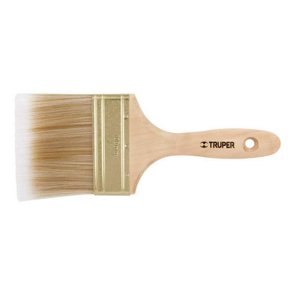 Brocha De 4" Con Cerdas Sintéticas Y Mango De Madera Truper (BRT-4S)