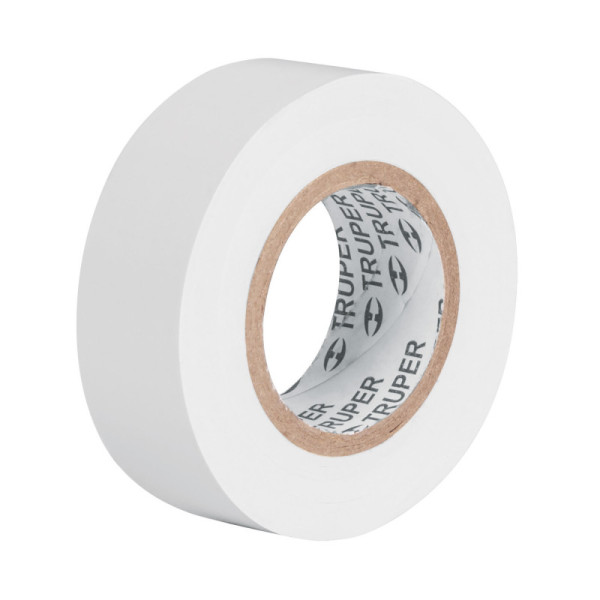 Cinta De Aislar Profesional De Pvc Blanca De 9 M X 19 Mm Truper (M-22B)