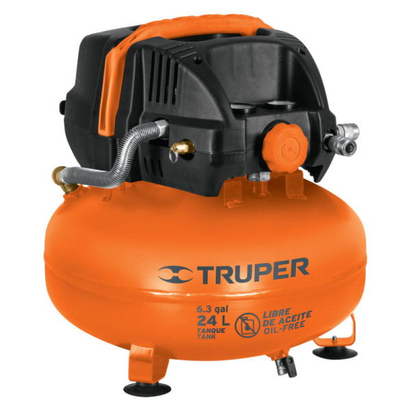 Compresor De Aire De 24 Litros, 2.2/3 Hp, No Requiere Aceite Truper (COMP-24S)