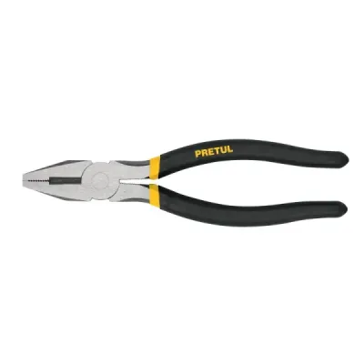 Alicate De 8" Electricista Ligero Punta Plana Y Mango Pvc Pretul