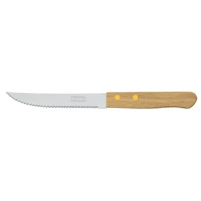 Cuchillo Con Sierra Para Asados De 5" Con Mango De Madera Pretul
