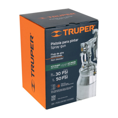 Pistola Para Pintar Hvhp De 1000 Ml, Tobera De 1.8 Mm Truper (PIPI-310)