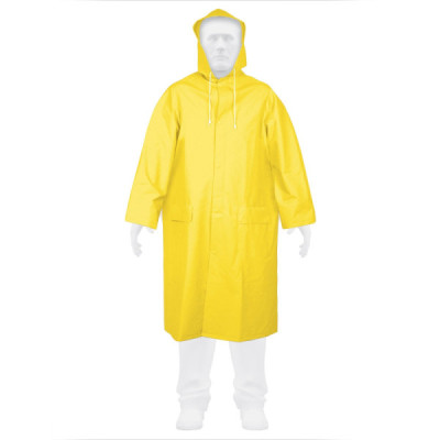 Capa Impermeable Amarilla De Pvc Con Capucha, Talla Xl Truper (IMPER-XL)