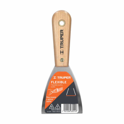 Espátula Flexible De 5 Cm Mango De Madera Hickory Americano Truper (ET-2F)