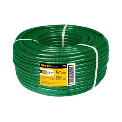 Manguera Reforzada 100m X 1/2' 3 Capas Pretul Antitorcedura