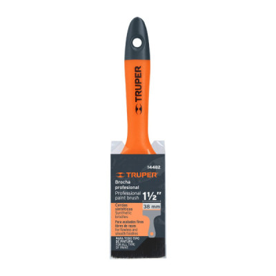 Brocha De 1.1/2" Con Mango De Plástico, Uso Profesional Truper (BRT-1-1/2)
