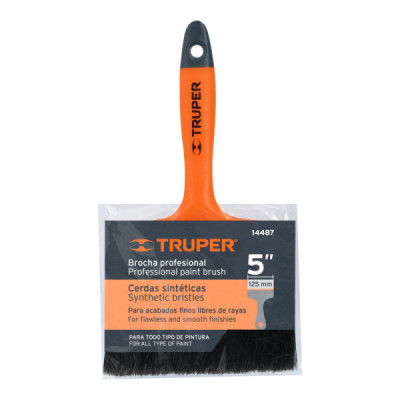 Brocha De 5" Con Mango De Plástico, Uso Profesional Truper (BRT-5)