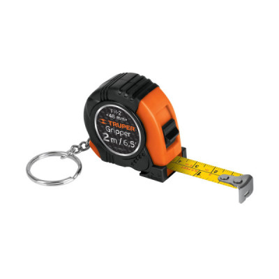 Flexómetro Gripper De 2 Metros Anti-Impacto, Tipo Llavero Truper (FH-2)