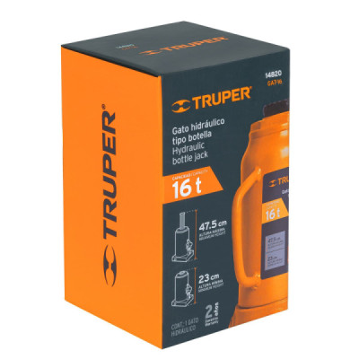 Gato Botella 16 Toneladas Para Uso Vertical Y Horizontal Truper (GAT-16)