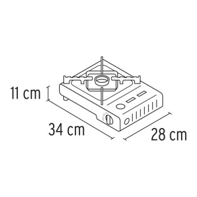 Estufa Portátil De Camping, Encendido Electrónico Y Estuche Truper (ESPO-1)