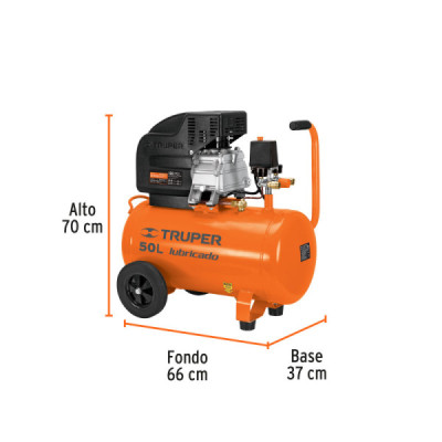 Compresor De Aire De 3.1/2 Hp, 50 Litros Con Bobina De Cobre Truper (COMP-50LT)