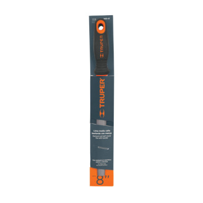 Lima Media Caña Bastarda De 8", Mango Comfort Grip Truper (LMCB-8T)