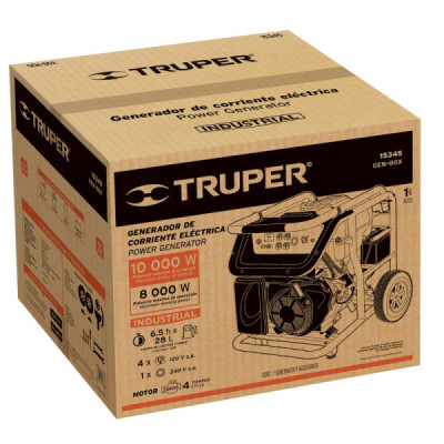 Generador Eléctrico A Gasolina Portátil 15 Hp, 120 V - 240 V Truper (GEN-80X)
