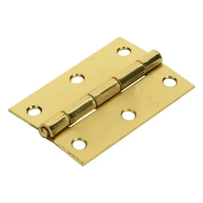 Caja De 20 Bisagras Rectangulares De 7.6 Cm, Acero Latonado Hermex