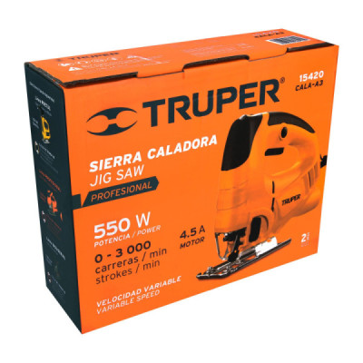 Sierra Caladora Profesional De 550 W Con Zanco Tipo T Truper (CALA-A3)
