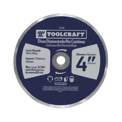 Disco Diamantado De 4.1/2' Toolcraft 2 Mm Corte Continuo