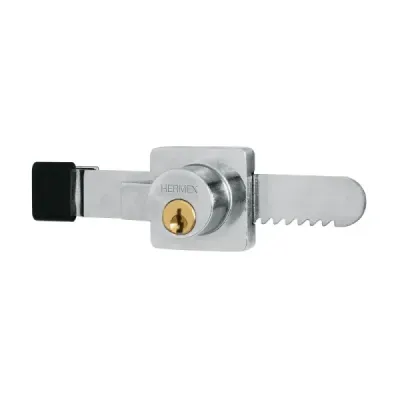 Cerradura O Chapa Para Vitrina Deslizable, Color Cromo Hermex